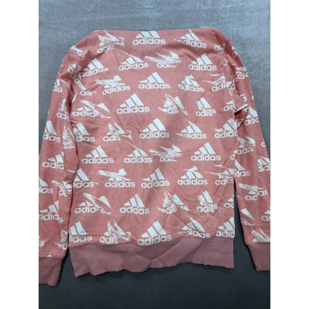 NWT Adidas Men Logo Hoodie Pink Size Large Sweatshirt